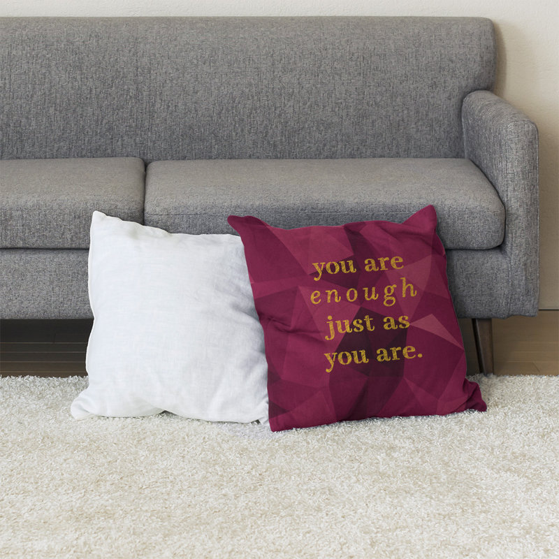 Coussin de sol en pierre précieuse you are so, 40 po x 40 po, Spinelle / or