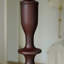 Lampadaires de forme libre en coton et lin noisette + bois massif-1818553416