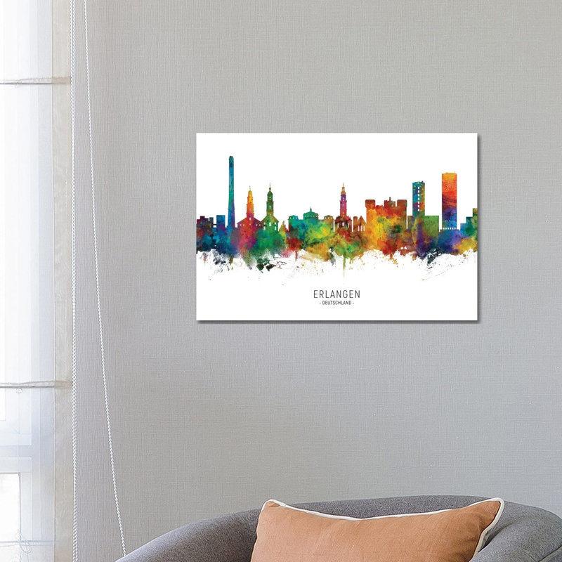 Erlangen Deutschland Skyline by Michael Tompsett - Wrapped Canvas Print, 66.04 cm H x 45.72 cm W x 3.175 cm D
