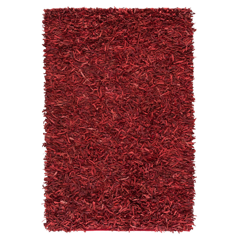 Tapis de couleur unie en coton / coton tissé à la main Arik, Rectangle 6 pi x 9 pi