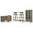 4 Pieces: Desk, Chair, Bookcase, Bookshelf selected