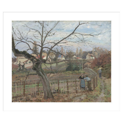 «The Fence» par Camille Pissarro, impression giclée sur cadre