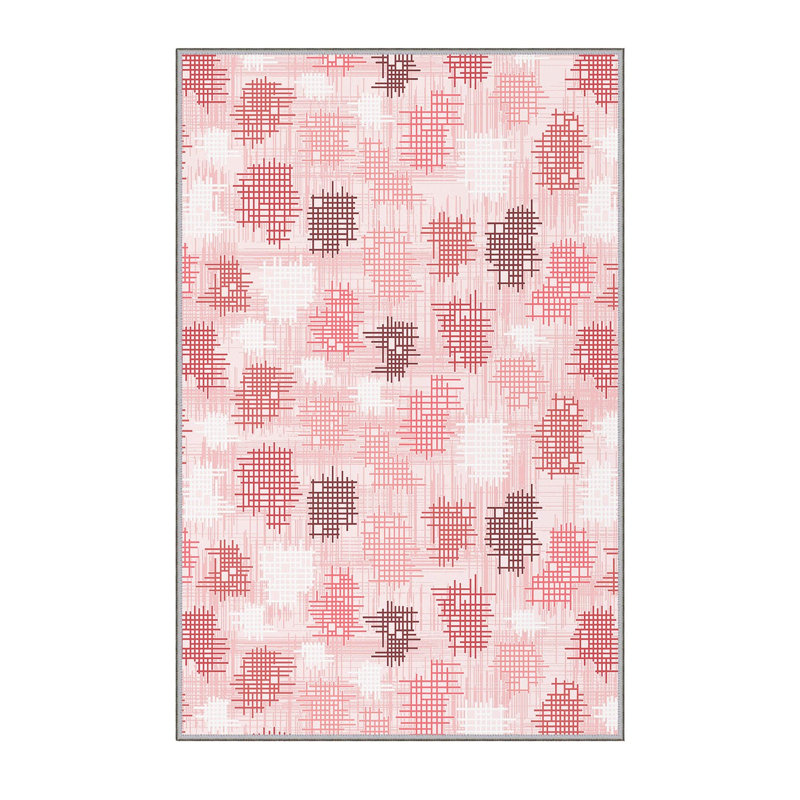 High-Quality 3D Printed Area Rug (2.6 x 4.0 ft), 100% Polyester, 0.3 in Pile Height | Antibacterial, Non-Slip PVC Felt Dot Underside | Machine Washable, Elegant Design for Living Room, Bedroom & Office