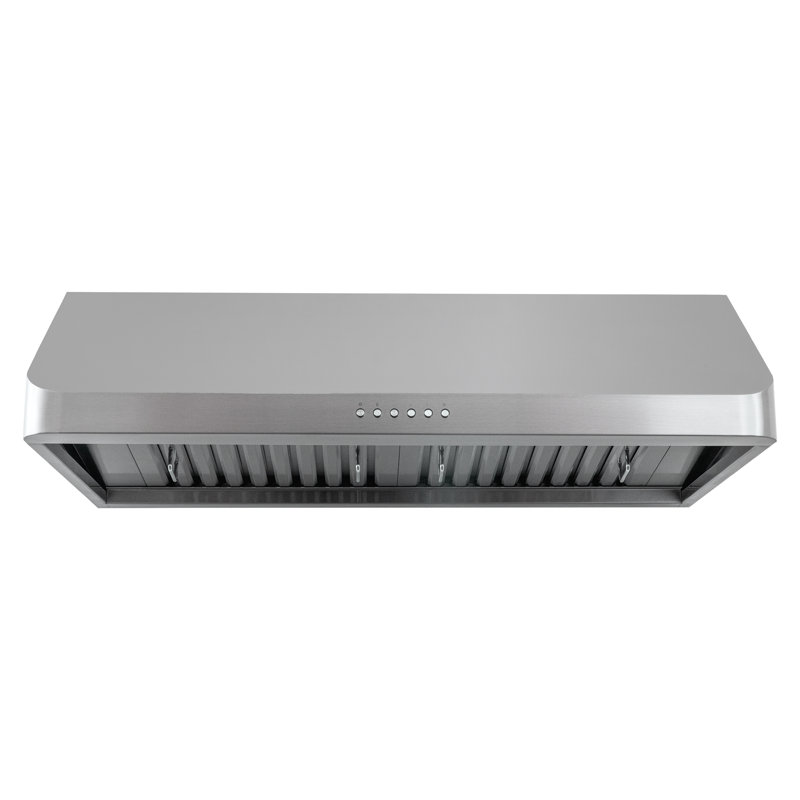 Hotte murale professionnelle PROLINE de 36 pouces, conduit, 900 pi³ / min, acier inoxydable, lumières DEL, moteur de soufflage ULTRA-SILENCIEUX, 4 vitesses, garantie de 3 ans