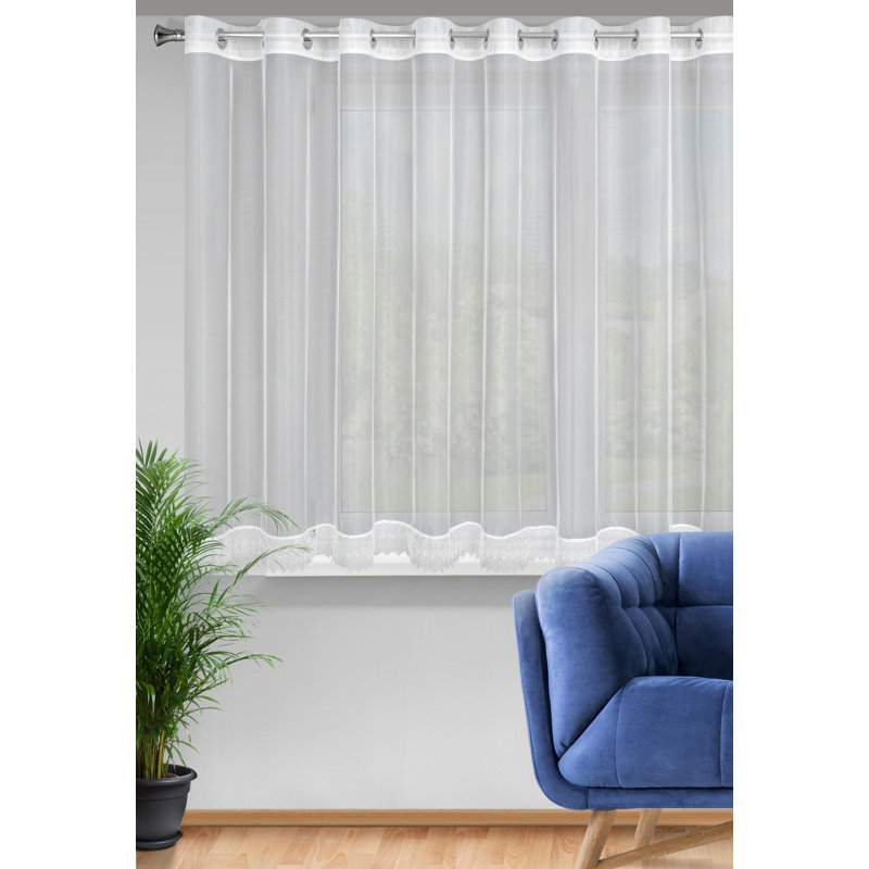 Raunds Sheer Curtain Single Panel, 145cm H x 400cm W