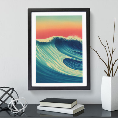 Sunset Ocean Wave No.4 - Framed Print