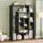 59" H Geometric Bookcase 4 Tier S-Shaped Room Divider Bookshelf-108772511