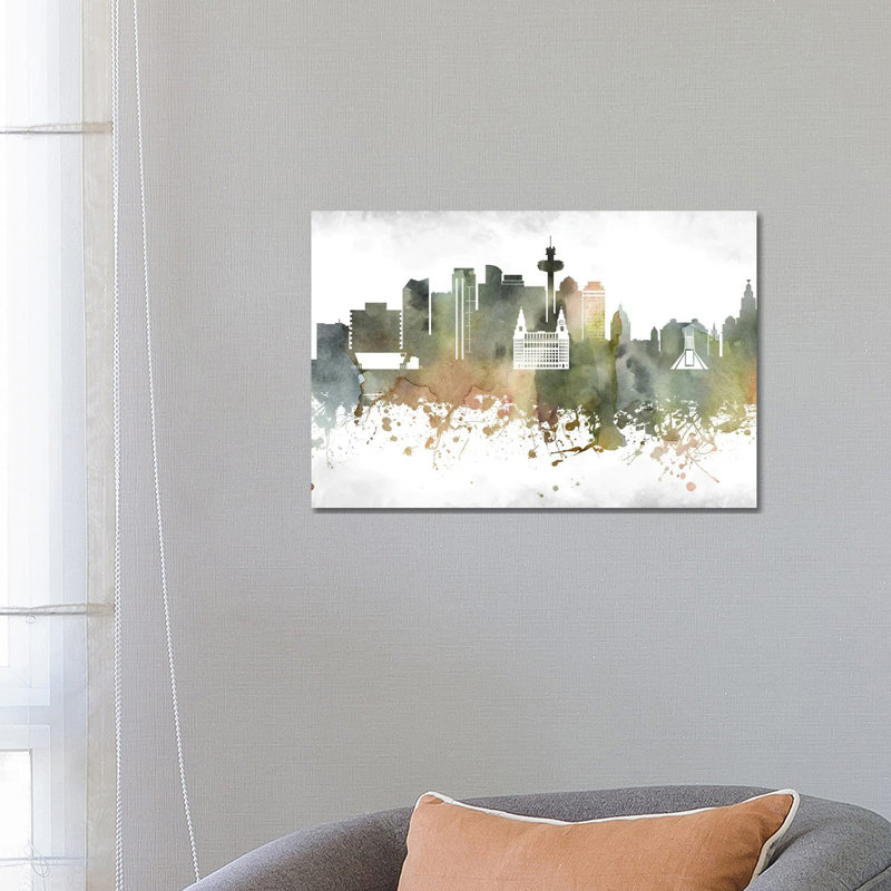 Liverpool Skyline by WallDecorAddict - Wrapped Canvas Print, 66.04 cm H x 45.72 cm W