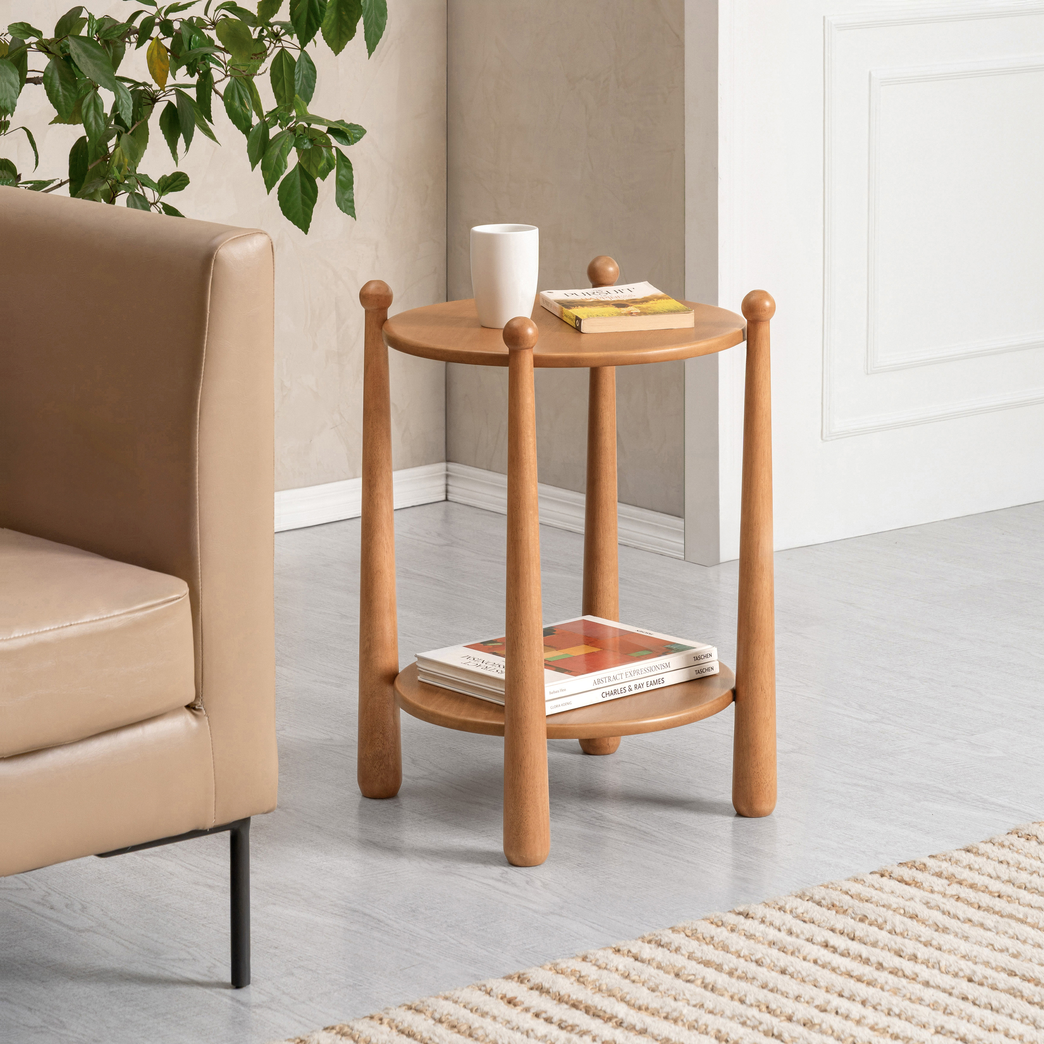 Latitude Run® Pablo Solid Wood End Table with 2-Tier Storage - Wayfair ...