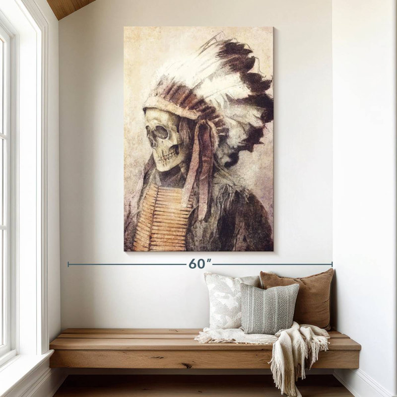 Lelar Chief Skull, 51" H x 34" W