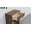 Nouveau style Shaker en bois massif, l 35 po x H 50 po, finition antique-404356675