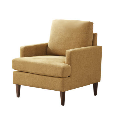Upholstered Armchair with Square Arms