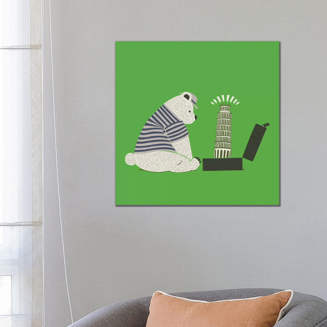 Tourist Tourist Tower Of Pisa Bear Italy von Tobias Fonseca - Gallery-Wrapped Canvas Giclée on Canvas