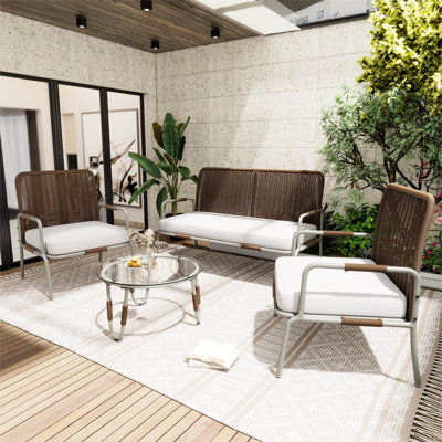 Carmindo 4 - Person Garden Lounge Set with Cushions