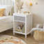 Table de chevet en bois 26,77 po H avec tiroir 1 tablette pour enfants, adultes, poignée-129461181