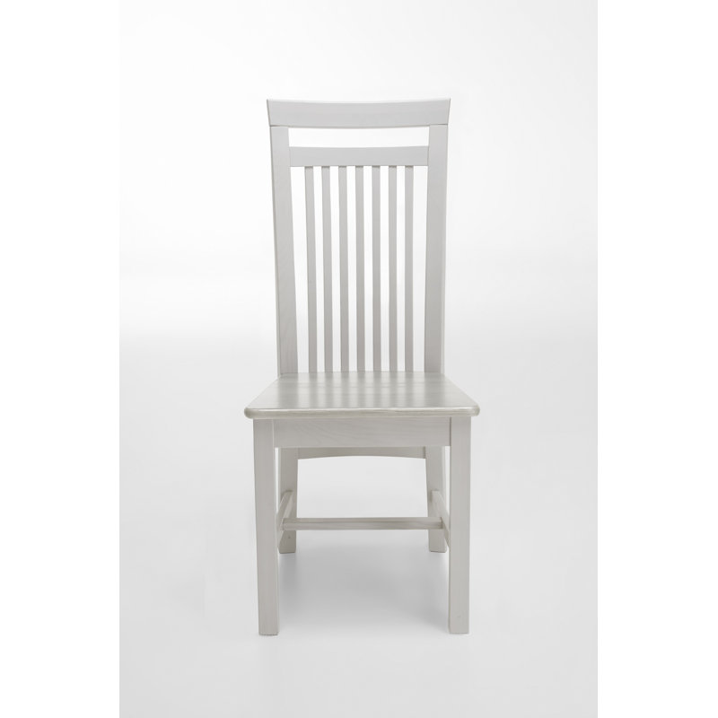 Boston 46.5cm H Solid Wood Side Chair, Stained and varnished white/White