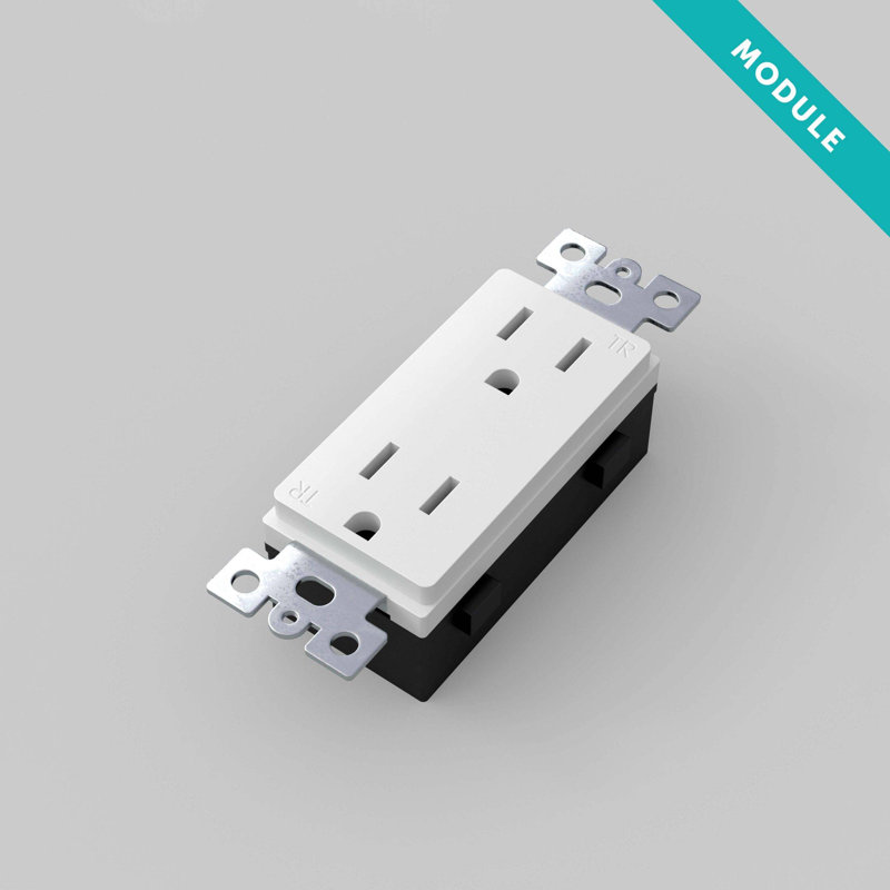 Outlet Module / Duplex , White