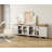 Scarlett Sideboard Cabinet with 4 Glass Doors and Multiple Drawers-1282328565