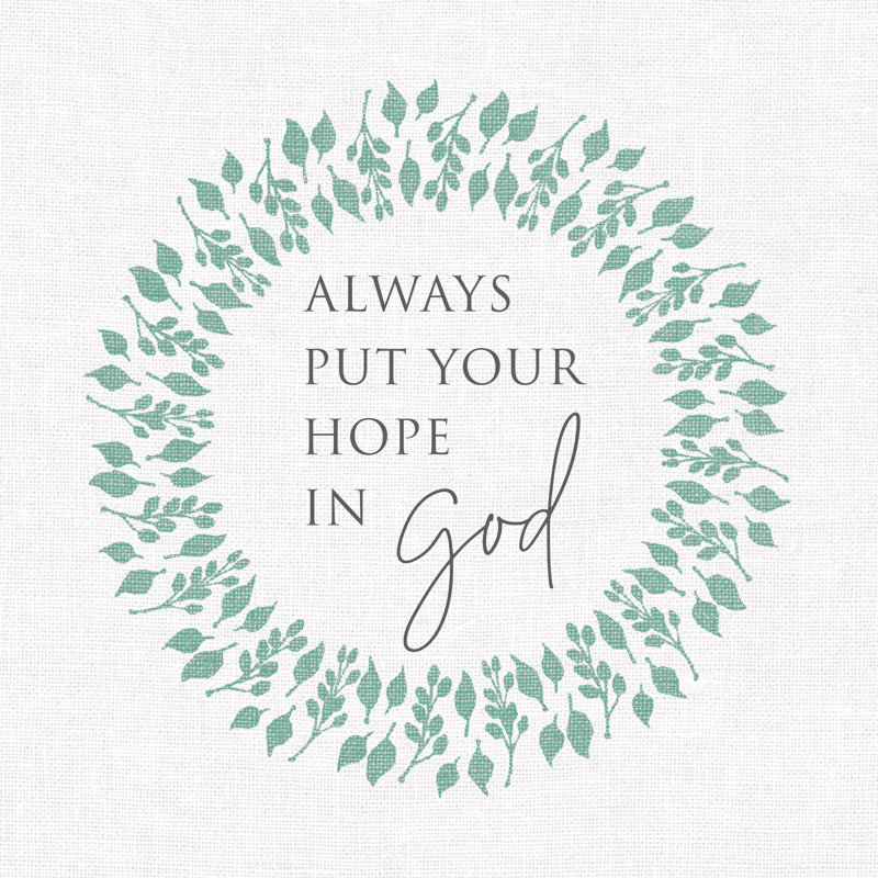 Hope In God Wreath - Wrapped Canvas Print, 122cm H x 122cm W x 3.8cm D