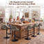 Swivel Upholstered Adjustable Height Counter Stool with Metal Frame-1777060144