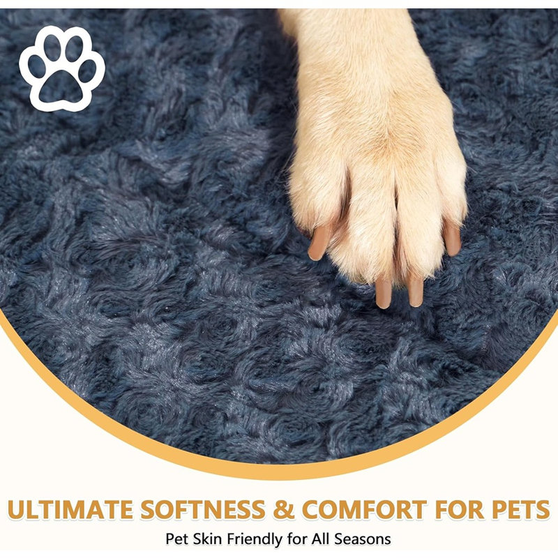 Tapis de caisse réversible pour chien - Tapis de chenil doux et moelleux avec fond antidérapant, matelas de couchage confortable pour petits et moyens chiens, gris