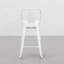 Tabouret de 24 po de hauteur comptoir en métal de 24 po - blanc vieilli, dossier incurvé pour le confort, repose-pieds, 2 tabourets croisés de conception stable, 24 po, structure de cuisine
