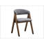 Chaise d'appoint en tissu gris