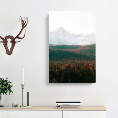 Fir Tree Forest Abstract Art - Wrapped Canvas