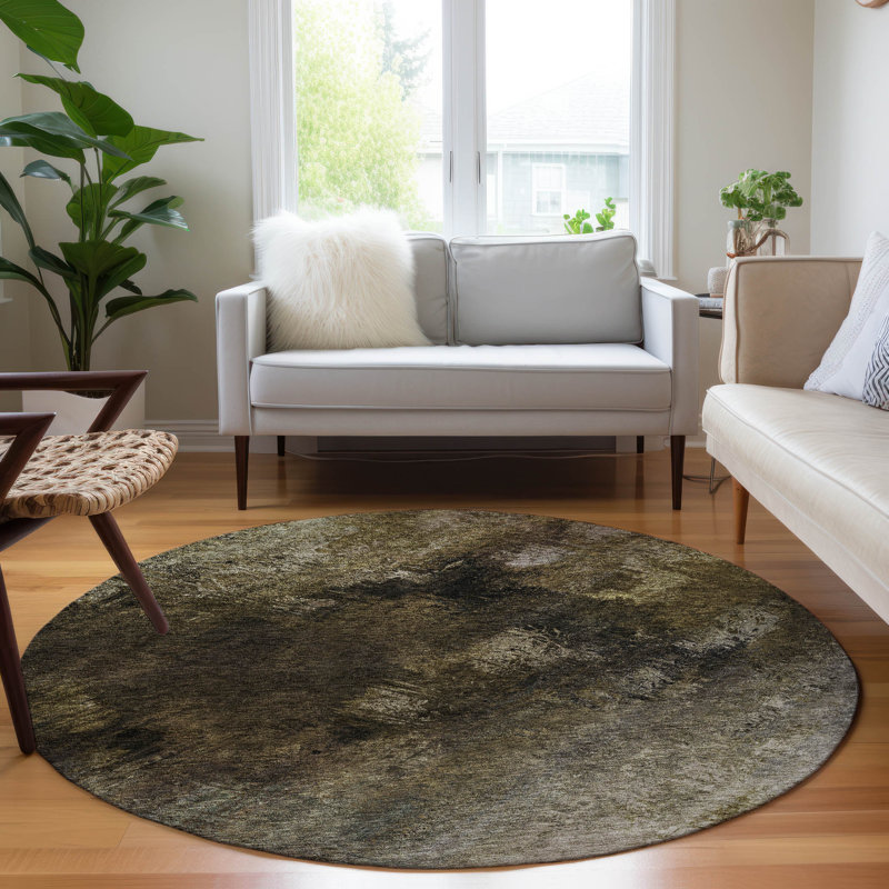 Tapis intérieur / extérieur Fayme, Rond 8 pi