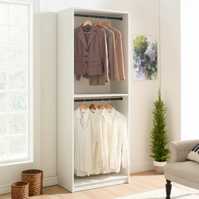 Garde-robe en bois Kalinikos, Blanc