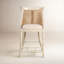 Spoonback 41" Tall Counter Stool, Cream