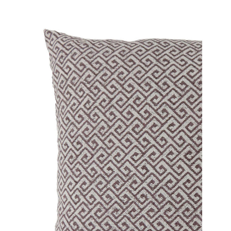 Coussin décoratif en diagonale contemporaine Casanovia, 22 po x 22 po, Brun / Blanc cassé