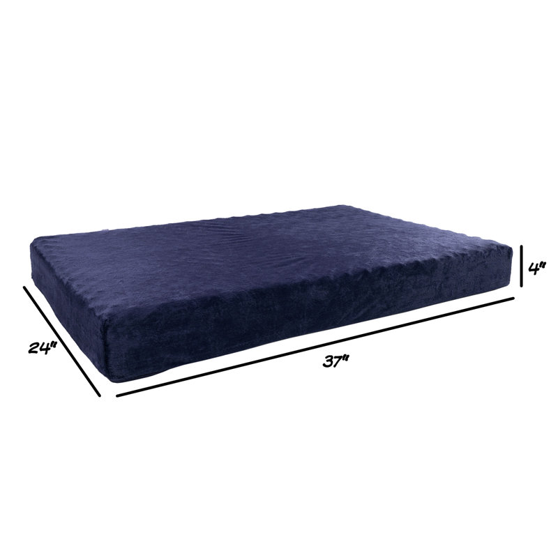 Medium Navy Orthopedic Memory Foam Pet Bed