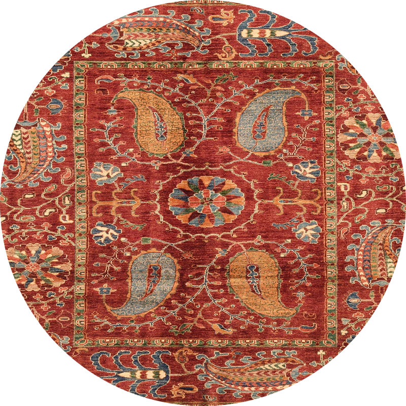 Tapis abstrait moderne 3751ABS3766, Rond 5 pi