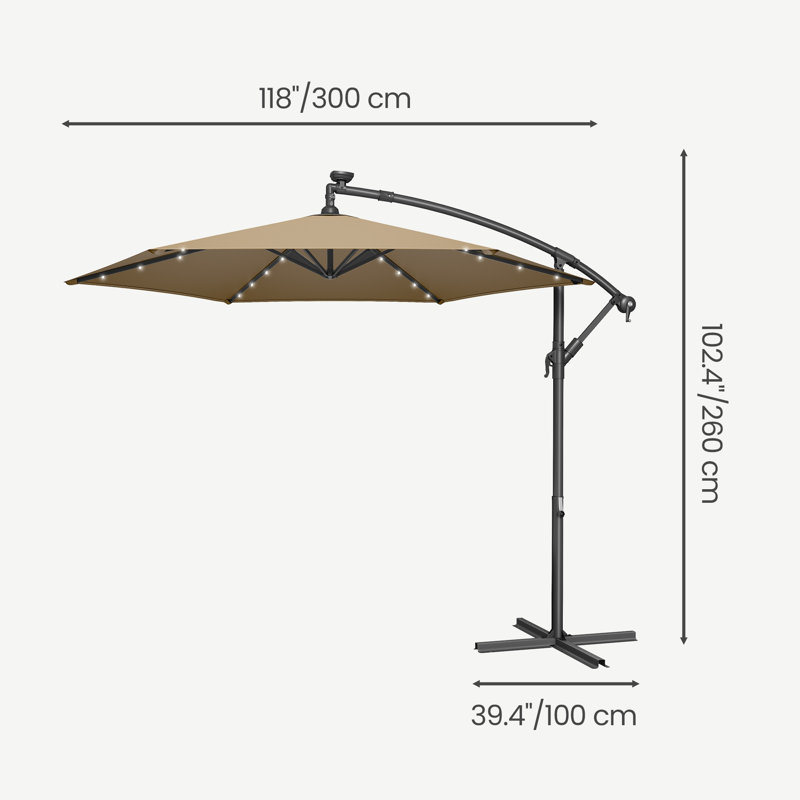 300cm Market Parasol, Taupe