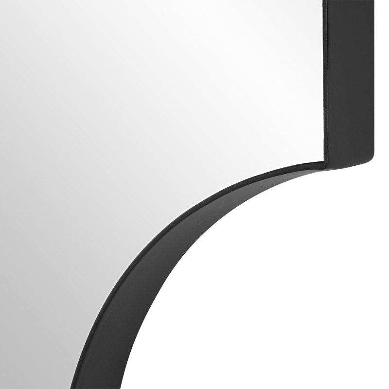 Letellier Metal Wall Mirror, Black, 40.25” H x 22.25” W