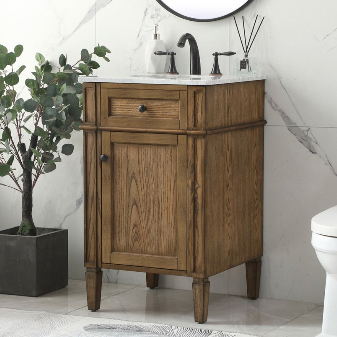 Rivers 21'' Single Bathroom Vanity, Driftwood