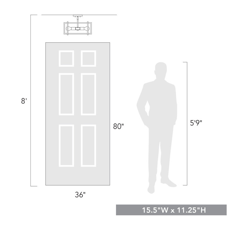 Isiah Semi Flush Mount, Pewter, Pewter
