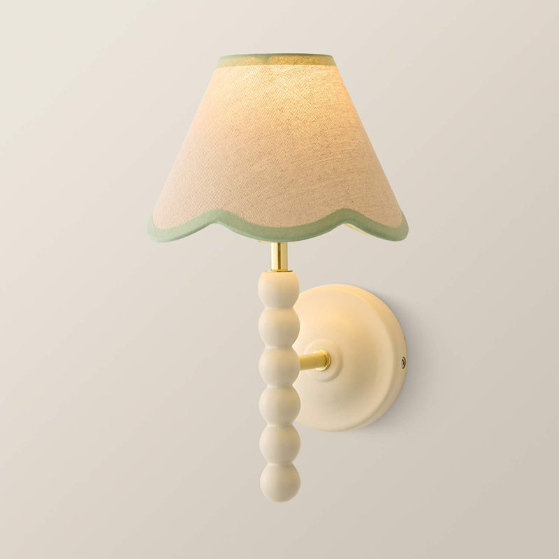 Algimanta Manufactured Wood Wallchiere, Cream/Green, 32cm H x 19cm W x 21cm D, Satin