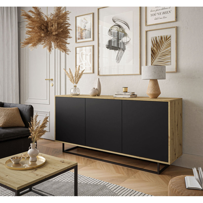 Morgandale 154cm W Chest of Drawers, Brown/Black