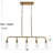Robert Stevenson Lighting Benson - Exposed Bulb Metal 5-Light Linear Chandelier-70181193