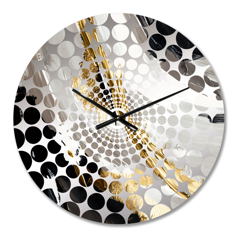 Cerfeuil - horloge murale peinture abstraite, Médium