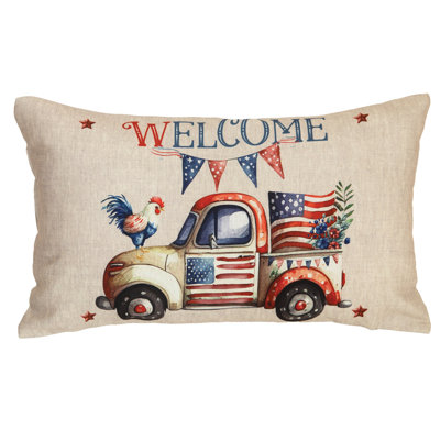 4th of July Outdoor Pillow 14x26