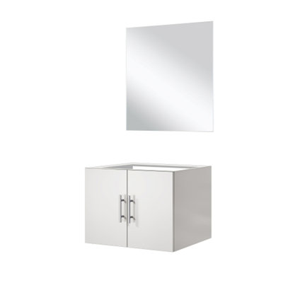 Meuble-lavabo simple.  et miroir