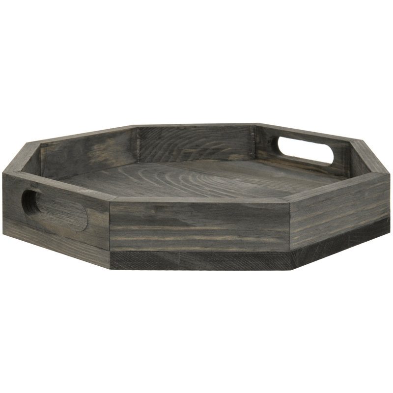 30.5cm Vintage Octagon Ottoman/Coffee Tray, Grey