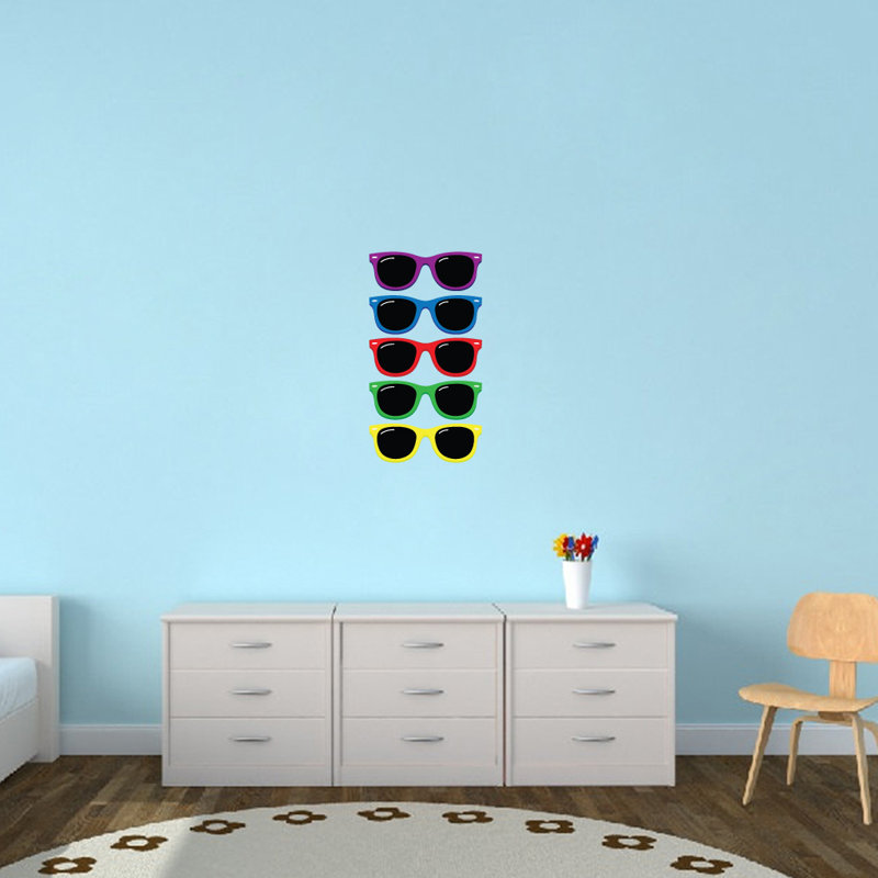 Adhésif décoratif lunettes de soleil, H 4,5 po x l 13 po
