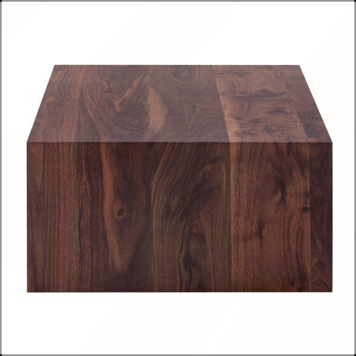 39.3" x 21.7" Walnut Wood-Grain MDF Coffee Table