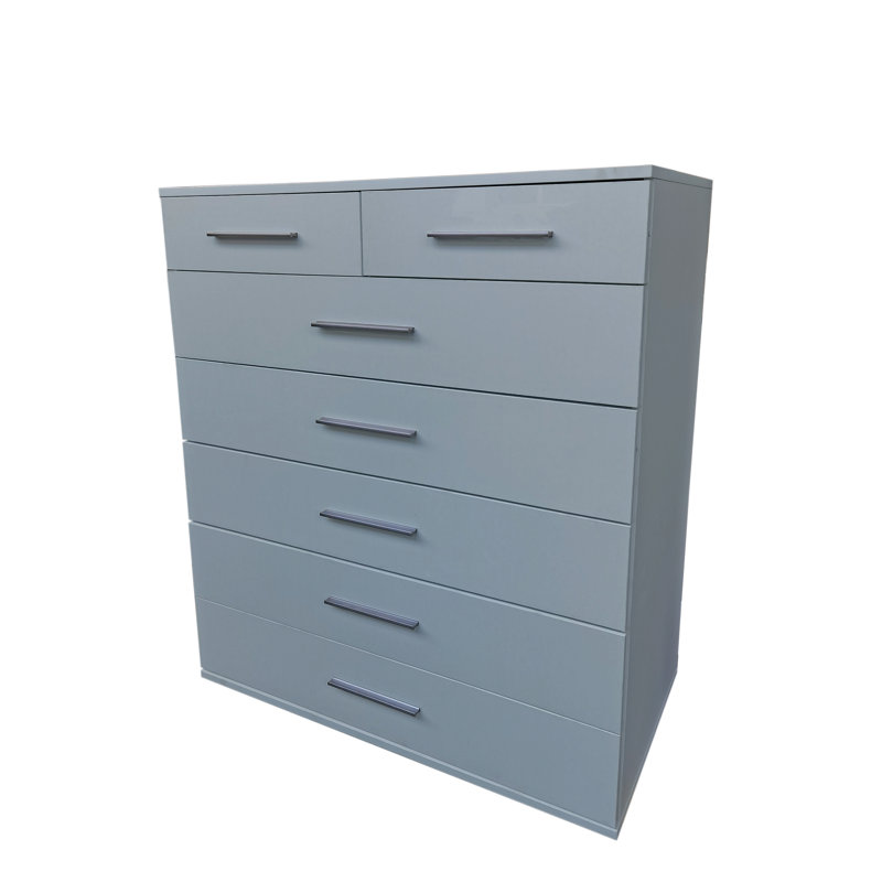 Pamel 95cm W 7 - Drawer Chest of Drawers, Grey