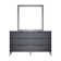 Commode 6 tiroirs avec miroir Ochlocknee