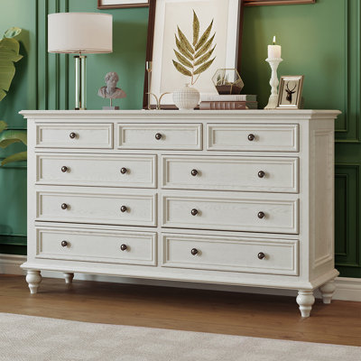 Buffet décoratif moderne en bois massif blanc